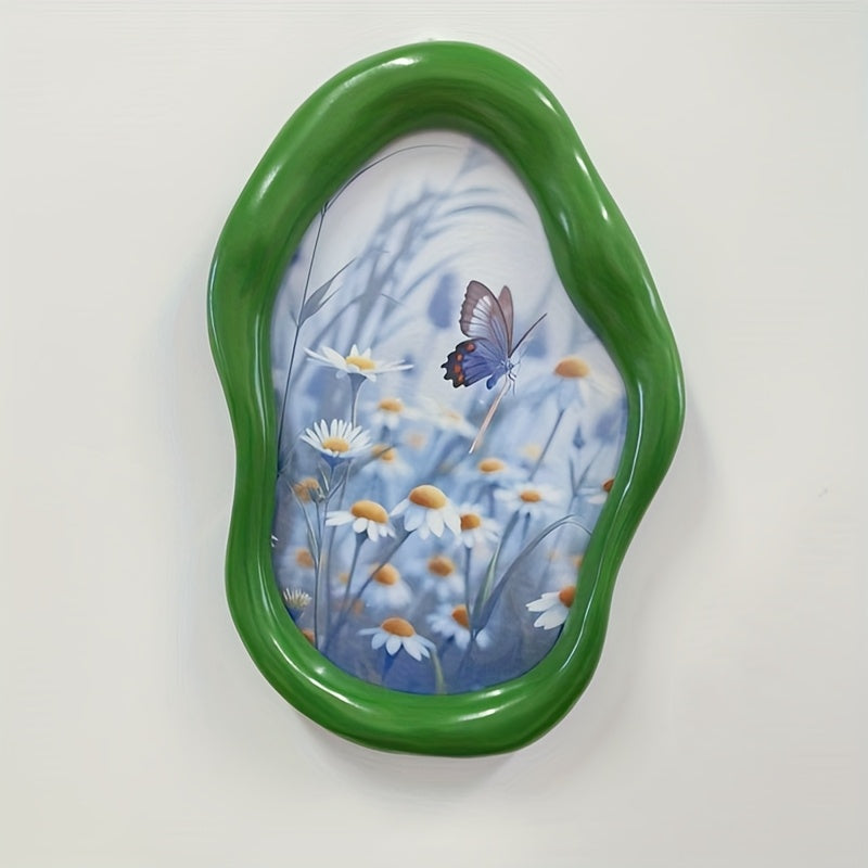 A New Style Green Resin Photo Frame, Cloud-shaped Photo Frame Decoration, Perfect for Modern Home and Office Decoration, Ideal Gift for Valentine's Day, Mother's Day, Christmas and Other Festivals.