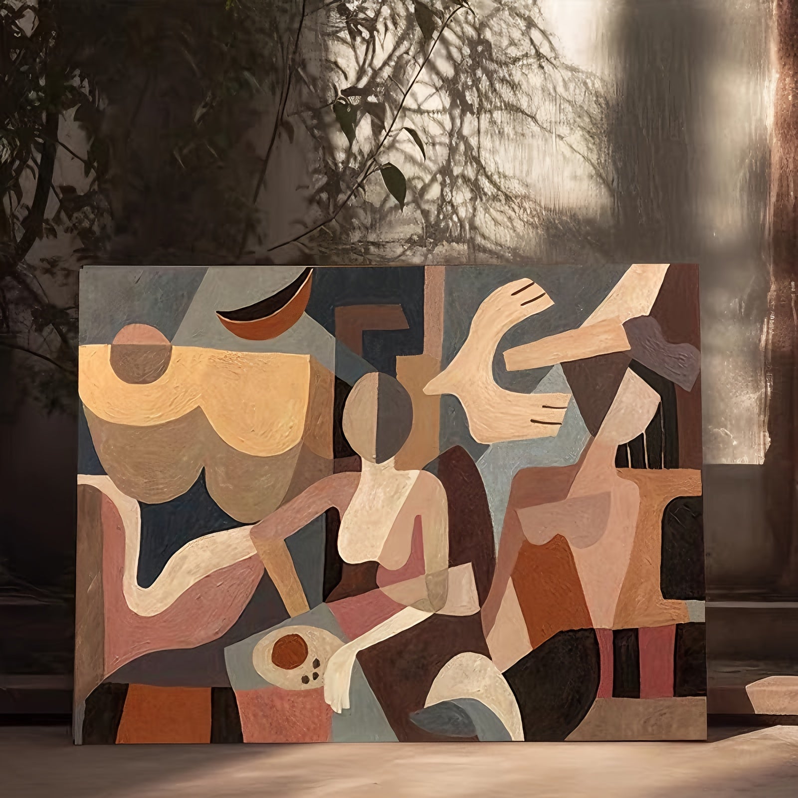 Modern artist hand-painted abstract oil painting, premium home wall decor artwork, suitable for living room, hallway, dining room, bedroom, office, frameless