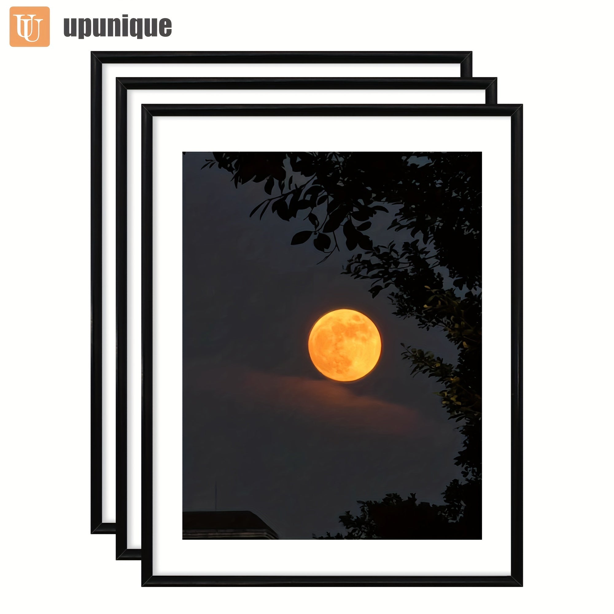 Set of 3 Black Picture Frames, Suitable for Both Wall And Tabletop Use, Great for Showcasing Art, Birthday And Holiday Decorations, an Excellent Gift for Occasions Like Mother'S Day, New Year, And Easter. Note: Images Are for Display Purposes Only