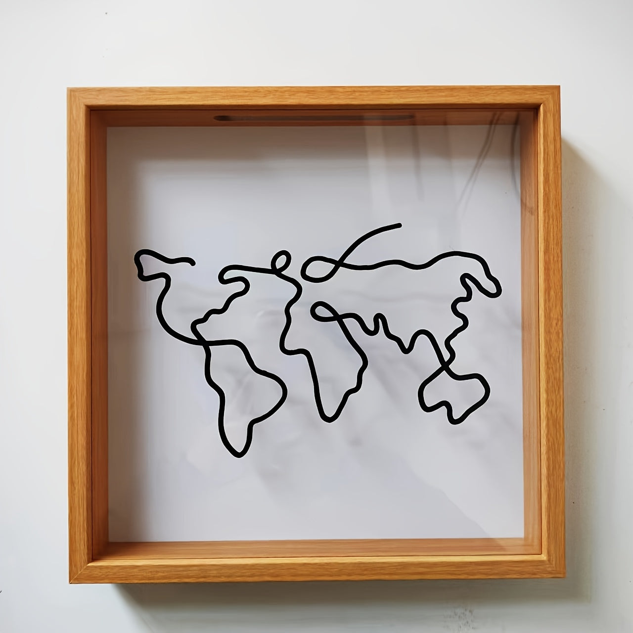 A Wooden Commemorative Ticket Storage Frame for Postcards, Tickets, And Photos, a Display Frame for Souvenirs, a Memory Box for Travel Maps, a Gift to Record Life And Travel