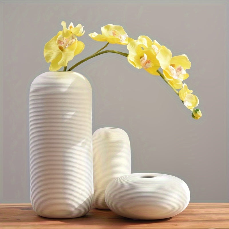 Creative Ceramic Vase Ceramic Scandinavian Vase Ornament | Creative Tabletop Flower Arrangement for Modern Soft Decorative Items for Living Room TV Cabinet