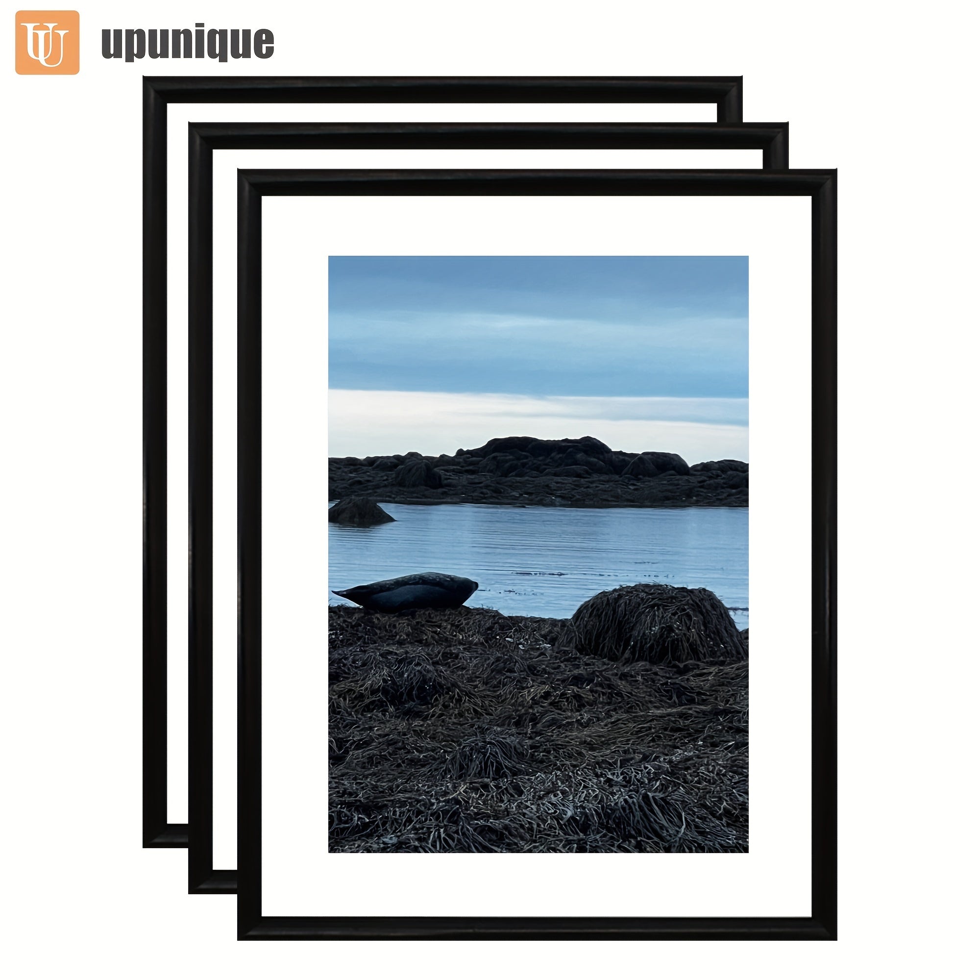 Set of 3 Black Picture Frames, Suitable for Both Wall And Tabletop Use, Great for Showcasing Art, Birthday And Holiday Decorations, an Excellent Gift for Occasions Like Mother'S Day, New Year, And Easter. Note: Images Are for Display Purposes Only