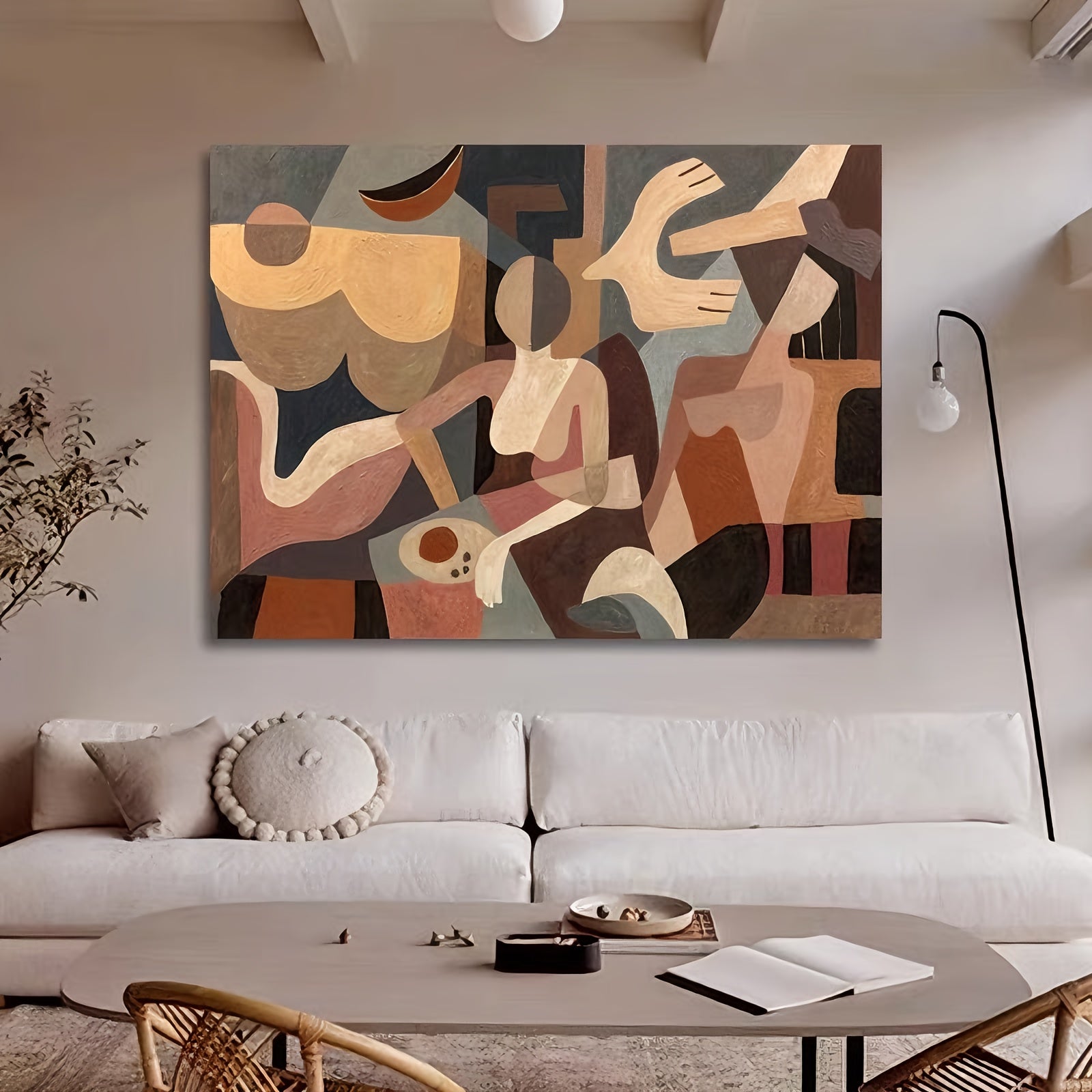 Modern artist hand-painted abstract oil painting, premium home wall decor artwork, suitable for living room, hallway, dining room, bedroom, office, frameless