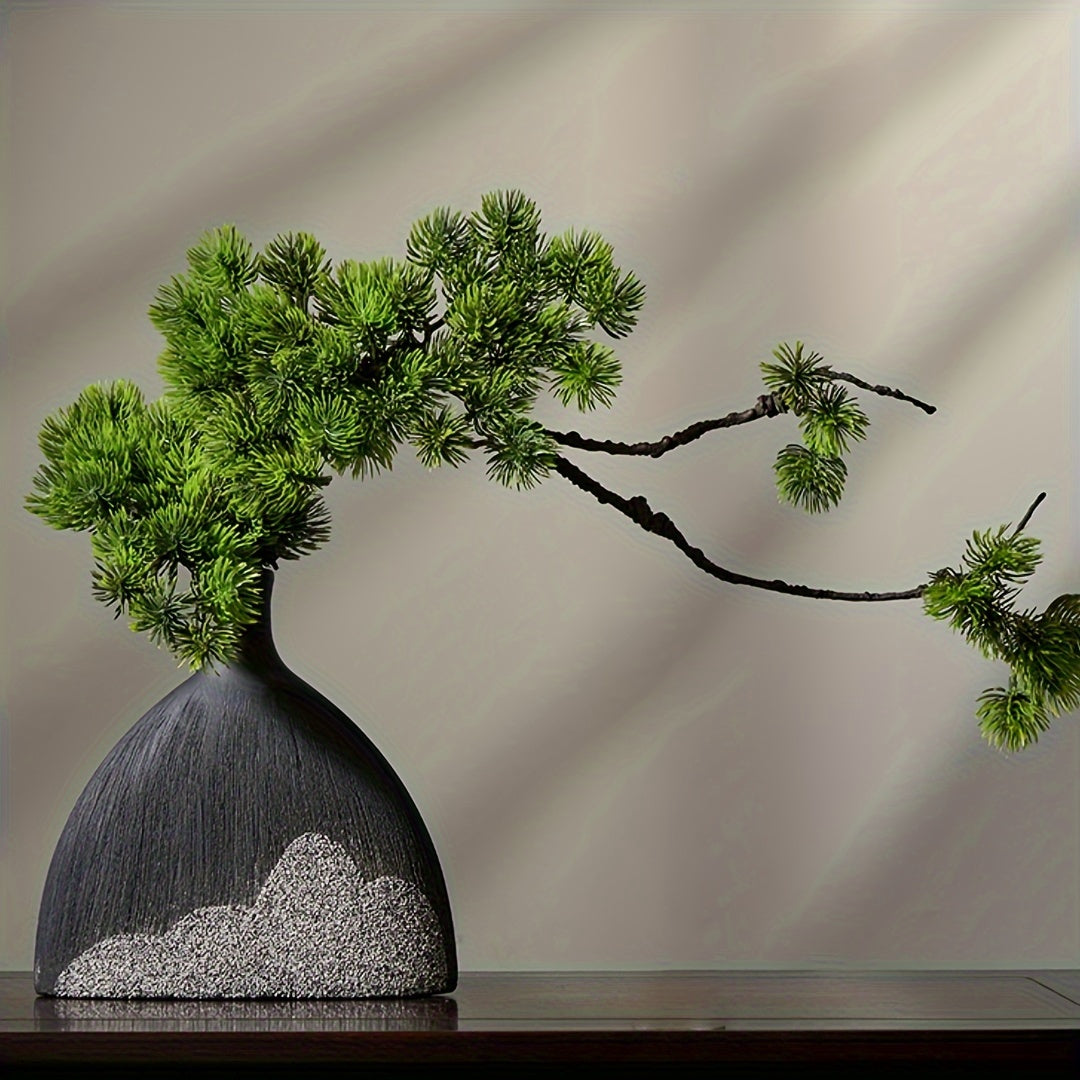 1\u002F2pcs Creative Ceramic Vase, Chinese Zen Ornaments Living Room Gateway Home Accessories, Study Tea Room Furnishings, For Home Room Living Room Office Decor, Mother's Day New Year Easter Gift