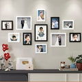 A Sophisticated New Year Creative Photo Wall with 11 Combination Frames for Decoration, Perfect for Displaying Family Photos on The Wall Without Drilling