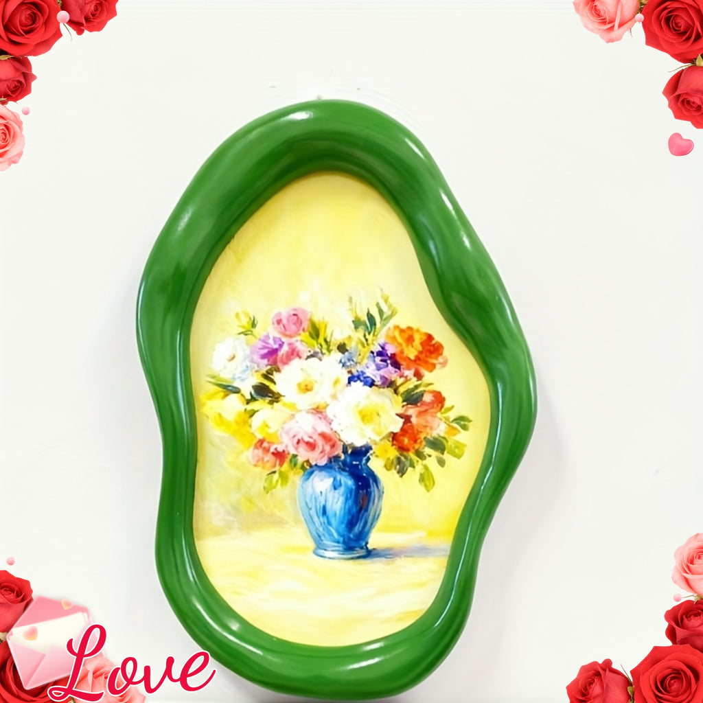 A New Style Green Resin Photo Frame, Cloud-shaped Photo Frame Decoration, Perfect for Modern Home and Office Decoration, Ideal Gift for Valentine's Day, Mother's Day, Christmas and Other Festivals.
