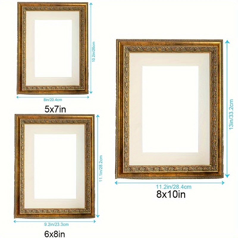 Vintage Resin Frame A Vintage Resin Frame for 5X7, 6X8, And 8X10 Oil Paintings, Designed for Finished Antique Golden Ornate Frames for Oil Art Prints, Perfect for Decorating The Walls of a Living Room