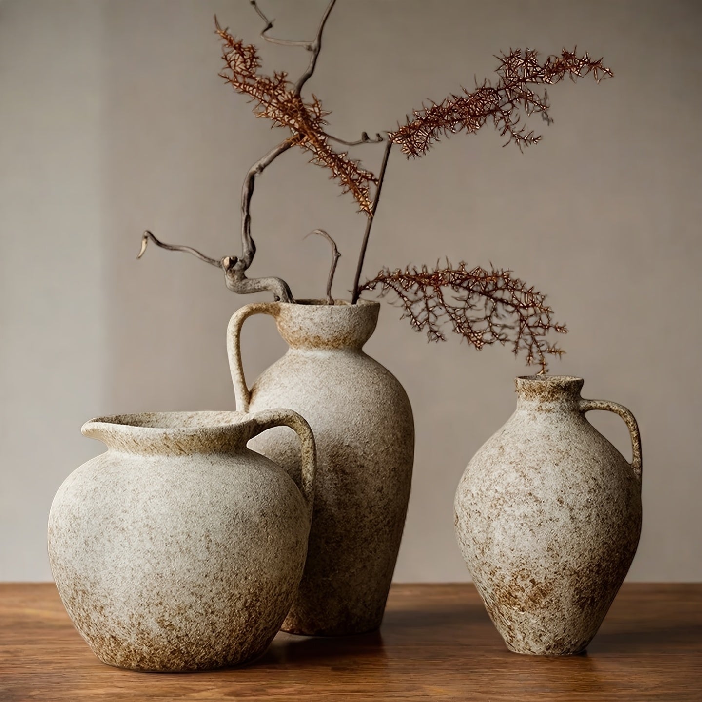 Ceramic Vase Decor Contemporary Ceramic Cylinder Vase - Clay Round Vase Suitable for Home Office Kitchen Bedroom Bathroom Decor, Modern Minimalist Textured Ceramic Flower Vase for Centerpiece Table Decorations, Neutral Color Palette