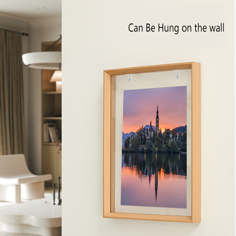 Large Double-Sided Transparent Acrylic Photo Frame for 4K8KA3, Suitable for Hanging Wall Displays of Pictures, Landscapes, And Posters