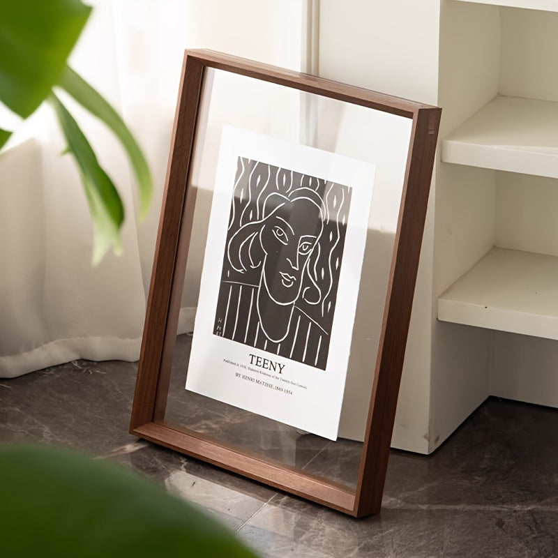 Large A3 Acrylic Frame Large A3 Acrylic Photo Frame | Double-Sided Transparent, Wall-Mounted or Desktop, Lightweight Wood Grain, Christmas Decor Home Accents