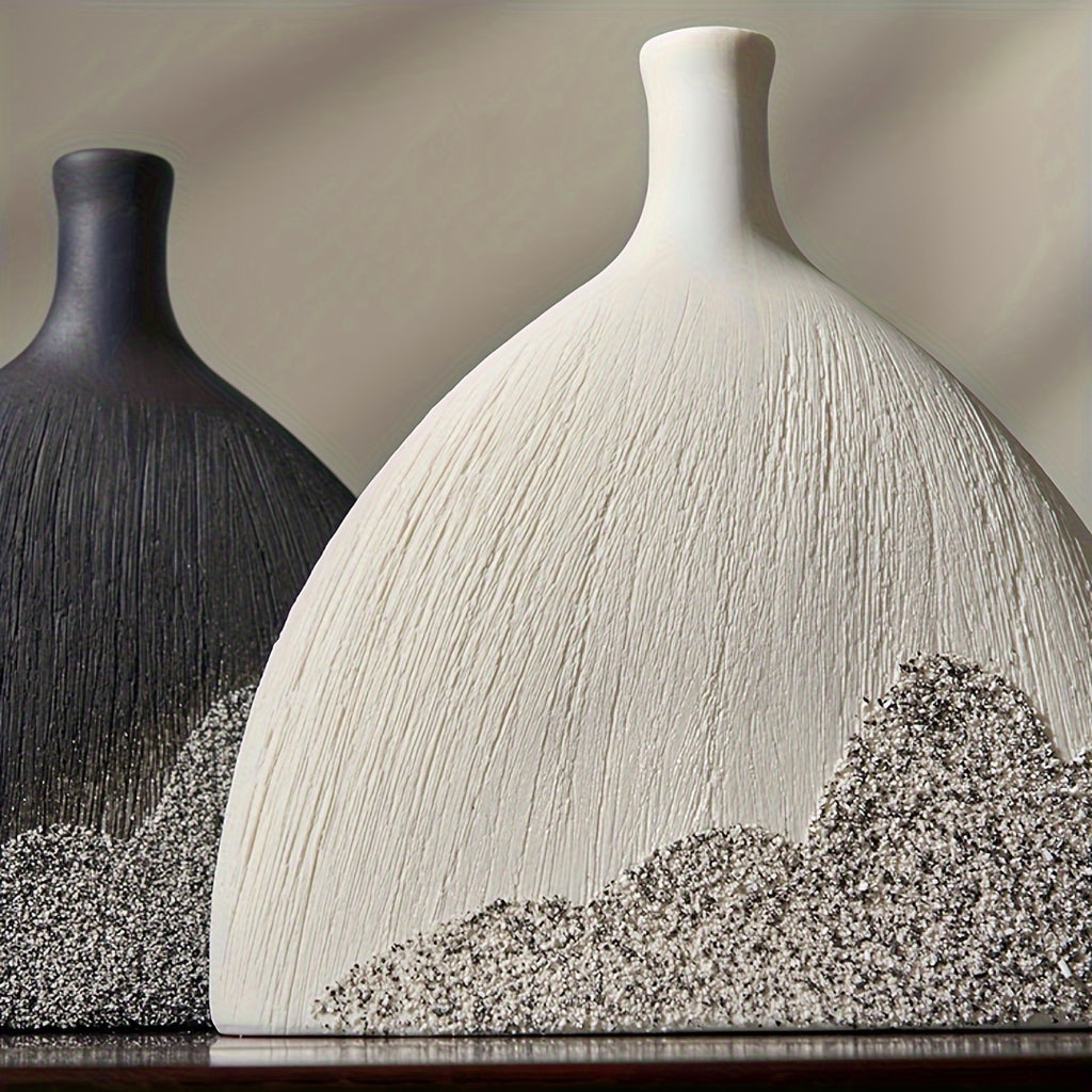 1\u002F2pcs Creative Ceramic Vase, Chinese Zen Ornaments Living Room Gateway Home Accessories, Study Tea Room Furnishings, For Home Room Living Room Office Decor, Mother's Day New Year Easter Gift