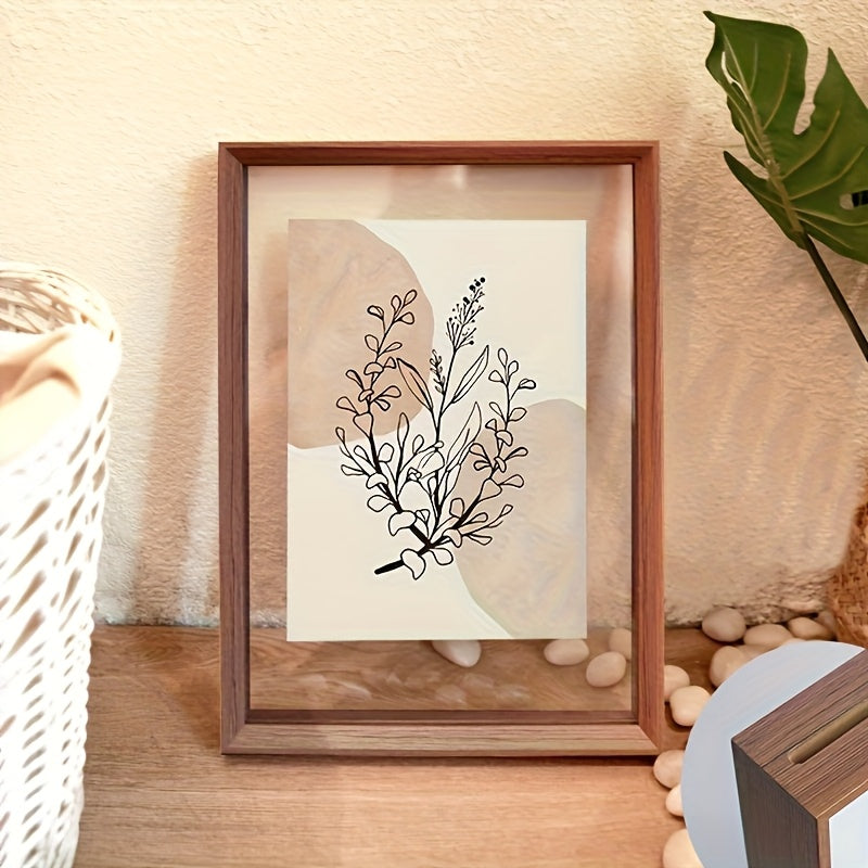 Large A3 Acrylic Frame Large A3 Acrylic Photo Frame | Double-Sided Transparent, Wall-Mounted or Desktop, Lightweight Wood Grain, Christmas Decor Home Accents