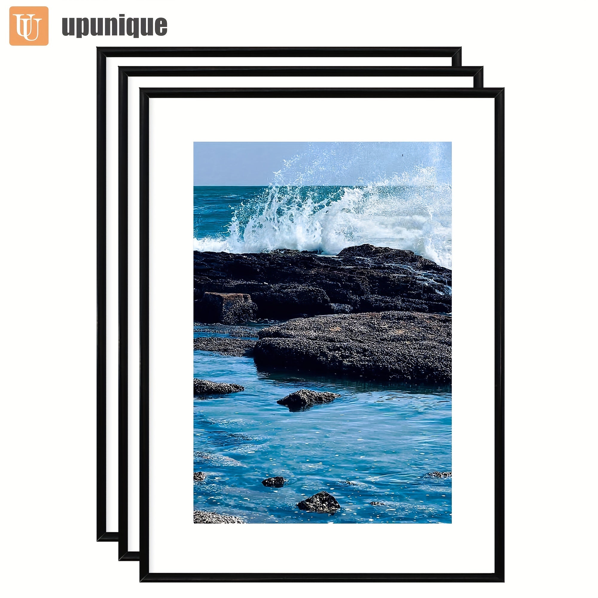 Set of 3 Black Picture Frames, Suitable for Both Wall And Tabletop Use, Great for Showcasing Art, Birthday And Holiday Decorations, an Excellent Gift for Occasions Like Mother'S Day, New Year, And Easter. Note: Images Are for Display Purposes Only