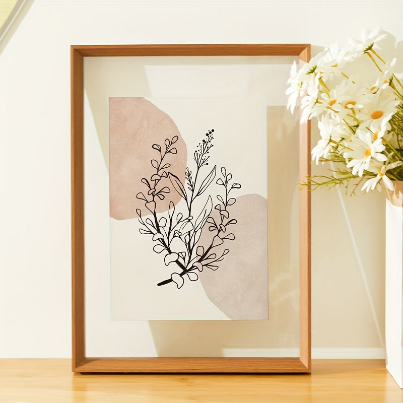 Display Frame for Shipping Wooden Acrylic Photo Frame | Double-Sided Transparent Unframed Picture Frame for Wall Hanging | Perfect for Posters, Sketches, Christmas Gifts