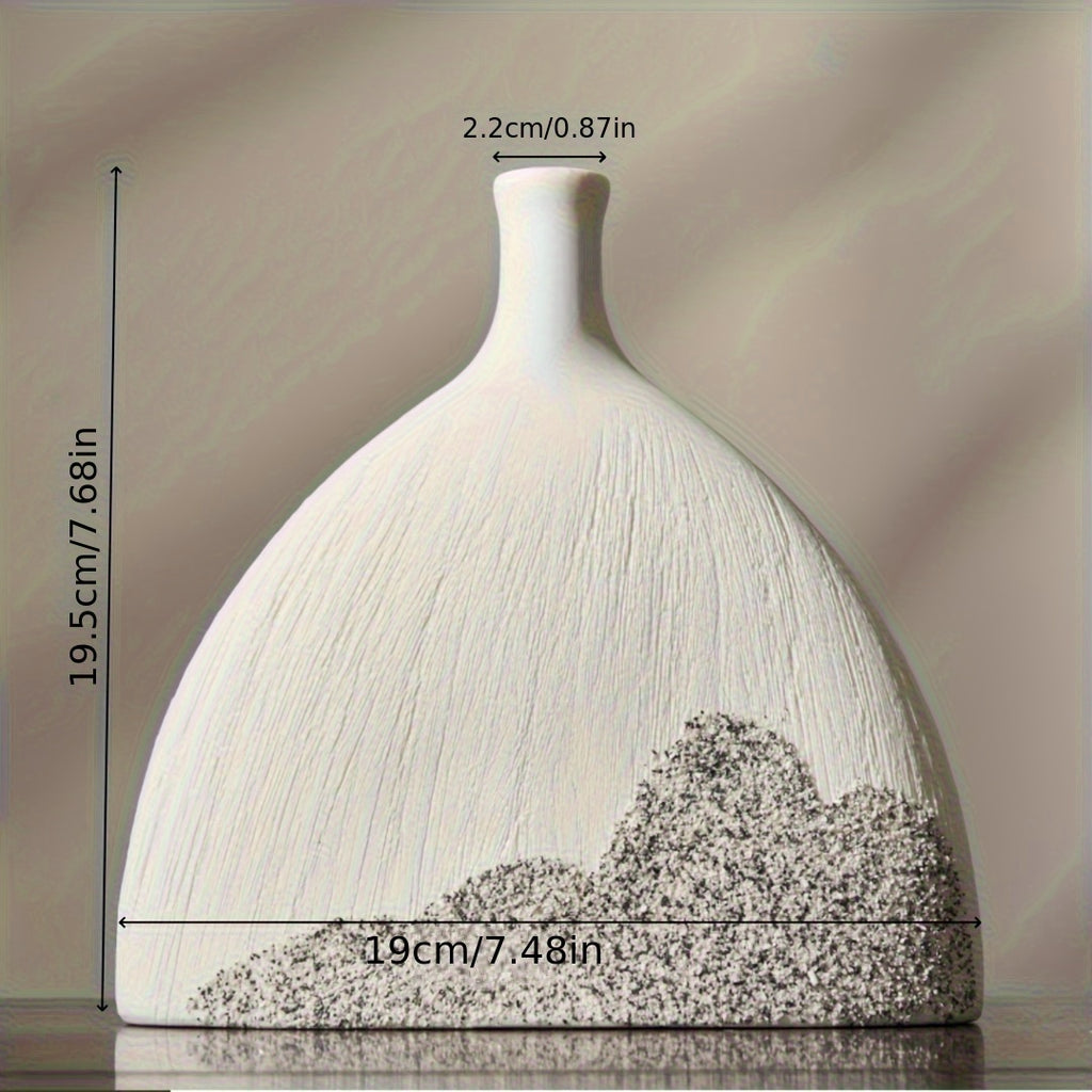 1\u002F2pcs Creative Ceramic Vase, Chinese Zen Ornaments Living Room Gateway Home Accessories, Study Tea Room Furnishings, For Home Room Living Room Office Decor, Mother's Day New Year Easter Gift