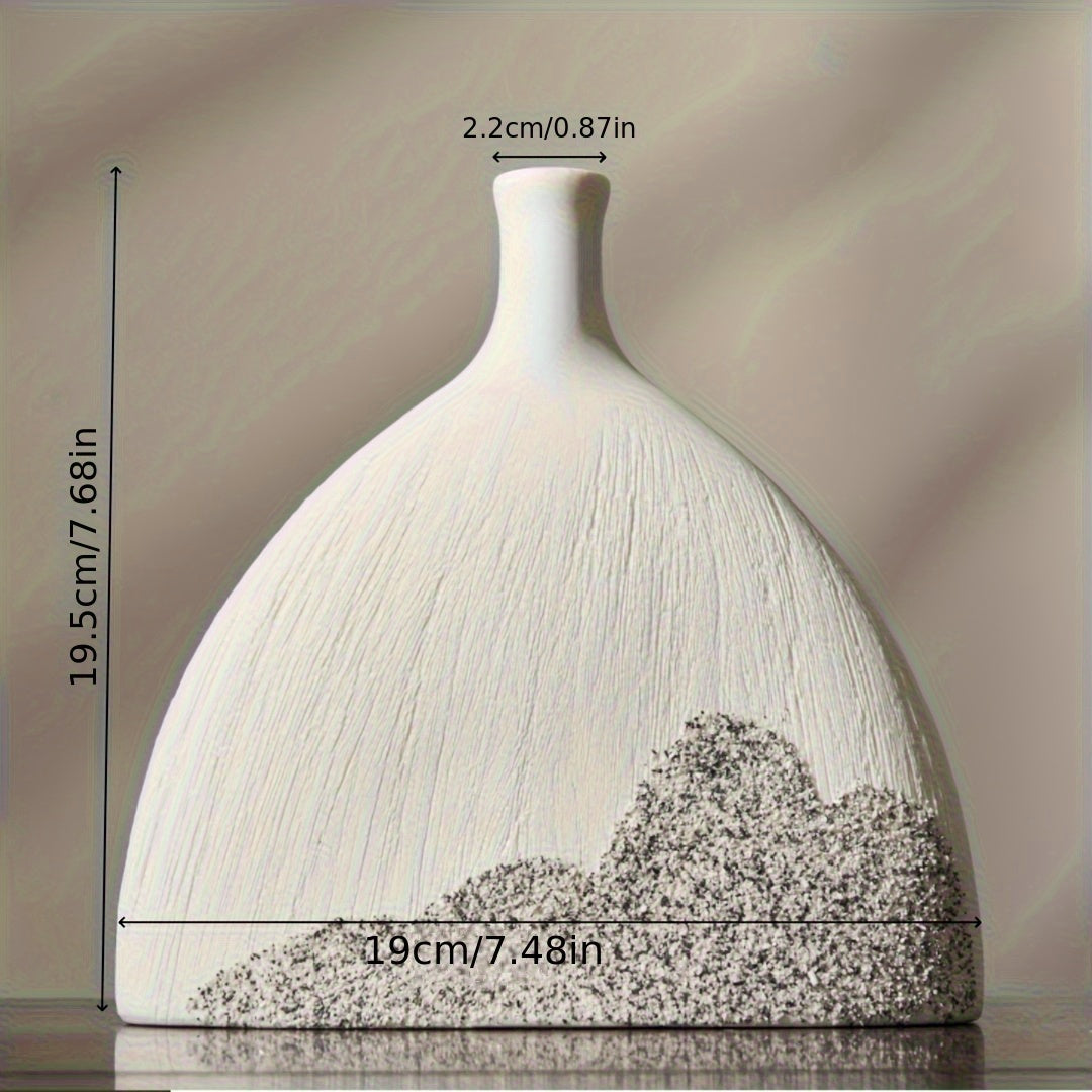 1\u002F2pcs Creative Ceramic Vase, Chinese Zen Ornaments Living Room Gateway Home Accessories, Study Tea Room Furnishings, For Home Room Living Room Office Decor, Mother's Day New Year Easter Gift